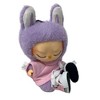 Casual Day Outfit with Jeans, Pink Shirt, and High Top Sneakers for Labubu Dolls - 2 of 4