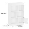 SEVOBAL Decorative Bookshelf Kids Bookcase with 6 Compartments and Cube Organizer for Playroom Bedroom, White, 23.62"*11.81"*35.43" - 2 of 4