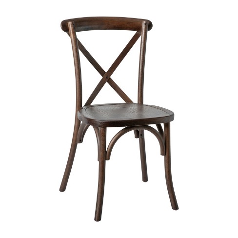 Emma and Oliver Stackable Wood Cross Back Dining Chair - image 1 of 4