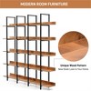 YONWAY 5 Tier Bookcase Home Office Open Bookshelf, Vintage Industrial Style Shelf with Metal Frame, MDF Board for Living room or Bedroom - 2 of 4