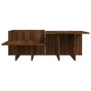 vidaXL Coffee Table Set of 2 Brown oak Engineered wood Medium Storage - 4 of 4