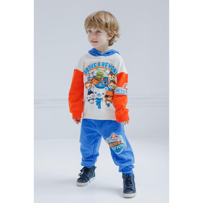 Captain Barnacles Dashi Dr. Shellington Fleece Pullover Hoodie and Jogger Pants Outfit Set Toddler, 4 of 8