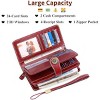 Women’s Wallet Leather Wristlet – RFID Blocking Large Capacity Credit Card Holder with Zipper Pocket, Multiple Compartments & Phone Slot - 3 of 4