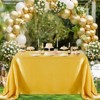 Wikineon Gold Satin Tablecloth Party Decoration 57x120inch 2 Pack Romantic Gold Party Tablecloth Rectangle Table Overlays for Wedding Ceremony - 2 of 4