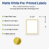 Avery Printable Rectangle Labels, Gold Beads, 4" x 3-1/3", Matte White Rectangle Labels, Permanent, Laser/Inkjet, 40ct, Great for Product Labels - 2 of 4