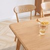 NicBex Solid Wood Dining Chair Set of 4, Rustic Wide Curved Backrest, Wooden Chair for Dining Room Kitchen Bedroom Room, Walnut/Oak - 4 of 4