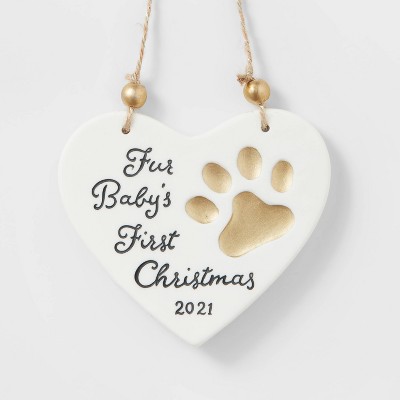 Fur Baby's First Christmas Ceramic 2021 Christmas Tree Ornament - Wondershop™