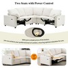 89" Linen Power Recliner L-Shaped Sectional Sofa with Storage - 4 of 4