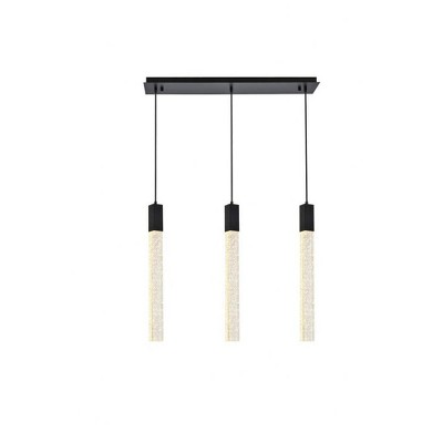Elegant Lighting Weston 3 - Light Pendant in  Black
