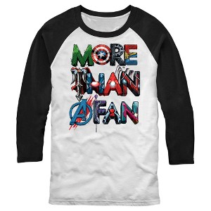 Men's Marvel More Than a Fan Font Baseball Tee - 1 of 4