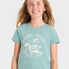 Girls' Short Sleeve Stone Valley Pony Club Graphic T-Shirt - Cat & Jack™ Ocean Green - 2 of 4