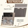 Cat Litter Box Enclosure for 2 Cats and Doors,Double Cat House with Storage Space,Enclosed Litter Box Furniture with Ladder - 4 of 4