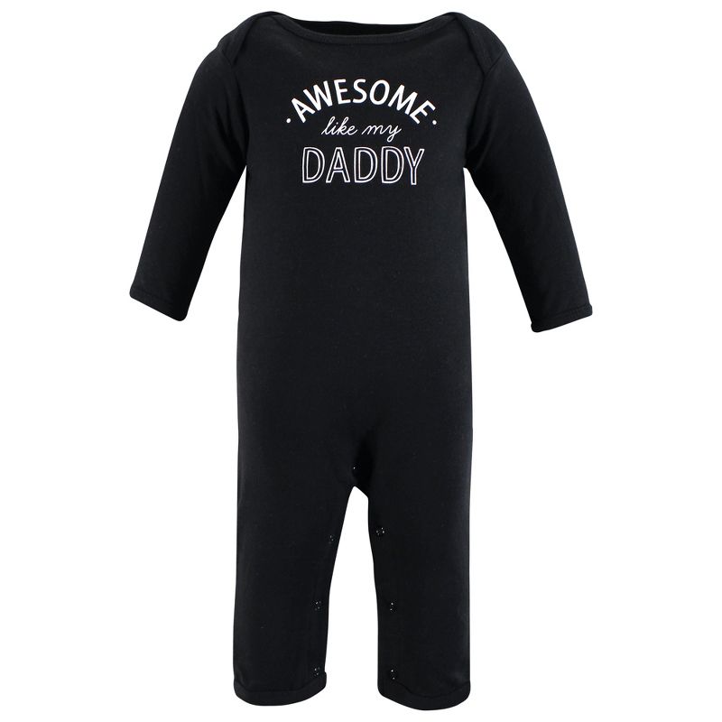 Hudson Baby Infant Boys Cotton Coveralls, Mom Dad Moon  Back, 4 of 6