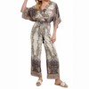 Women's Paisley Print Wrap Jumpsuit - BluIvy - 4 of 4