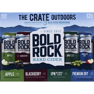 Bold Rock Hard Cider The Crate Outdoors Variety Pack - 12pk/12 fl oz Cans - 1 of 4