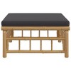 vidaXL Patio Footstool - Bamboo with Dark Gray Cushion, Modular, Comfortable Seating, Easy to Assemble - 4 of 4