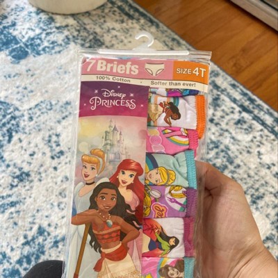 Disney Princess 3-Pack Brief Underwear, Toddler's Size 4T, NEW