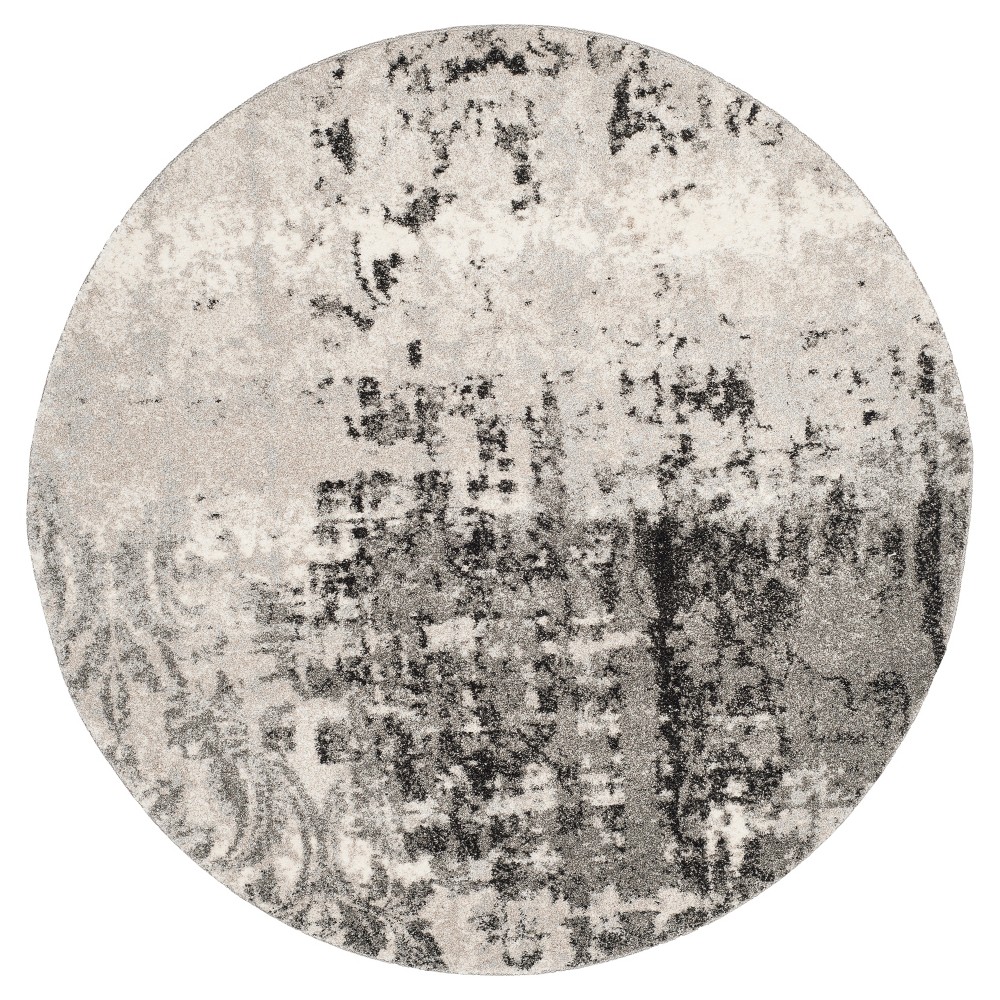 Kensington Area Rug - Light Gray / Gray ( 6' X 6' Round ) - Safavieh