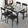 Farmhouse Dining Table Chair Set for 4, Space Saving Kitchen Table Set for Small Spaces - 2 of 4
