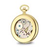 Black Bow Jewelry Charles Hubert IP-pltd Stnlss Stl Open Face Gold Dial Pocket Watch - 2 of 3