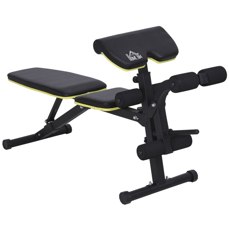 Soozier Adjustable Sit-Up Dumbbell Bench Multi-Functional Purpose Hyper Extension Bench With Adjustable Seat and Back Angle, 4 of 9