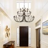 Baoure 52-Light Black Farmhouse Chandeliers, 71-in Vintage Candle Large Chandelier for Entryway Kitchen Island Foyer - 4 of 4
