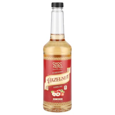 ChocZero Premium Syrup, Hazelnut, Sugar Free, 26.5 oz (750 ml)