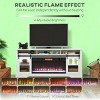 70.9'' Fireplace TV Stand with Glass Cabinets & Touch Panel, Modern Media Console wirh Touch Panel for 80 Inch TV-3irtyhousy - 3 of 4