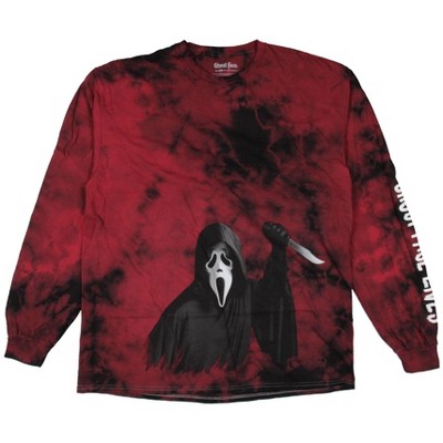 Scream Ghost Face Men's Ghost Face Lives Tie-Dye Long Sleeve T-Shirt