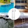 Aluminum Dock Ladder 5 Steps, Removable Boat Ladder 350lbs Load Capacity, Pontoon Ladder Pool Stairs with Nonslip Design for Marine Boarding Lake Pool - 4 of 4