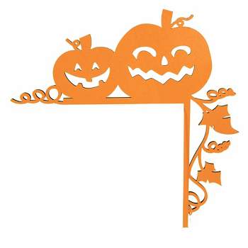 Ganz Door Corner Decor Halloween  -  Two Corner Door Decor 12.5 Inches -  Laser Cut Spooky  -  Eh70652 Pumpkins  -   -  Orange