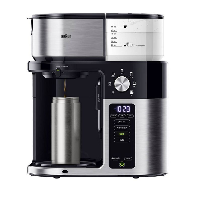 Braun MultiServe Plus 10-Cup Pod Free Drip Coffee Maker, 7 Brew Sizes / Hot &#38; Cold Brew, KF9250BK, 3 of 6