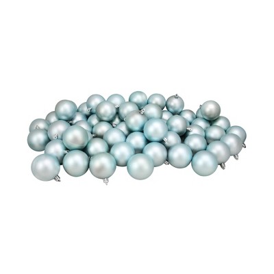 Northlight 60ct Shatterproof Matte Christmas Ball Ornament Set 2.5" - Blue