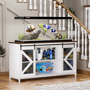 Okak Storage Cabinet with 6 Shelves, Aquarium Stand with Cabinet for Fish Tank Accessories Storage for Living Room, Enterway - 1 of 4