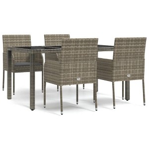 vidaXL Garden Dining Set Grey Cushion - Dark Grey - 1 of 4