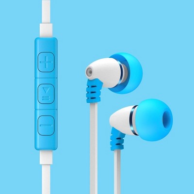 LiLGadgets BestBuds Kids Earbuds for School - Safe & Comfortable, Volume Limited, Wired in-Ear Kids Ear Buds - Blue