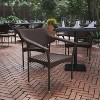 Flash Furniture Jace Commercial Grade Stacking Patio Chair, All Weather PE Rattan Wicker Patio Dining Chair - image 2 of 4