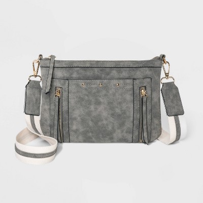 gray crossbody