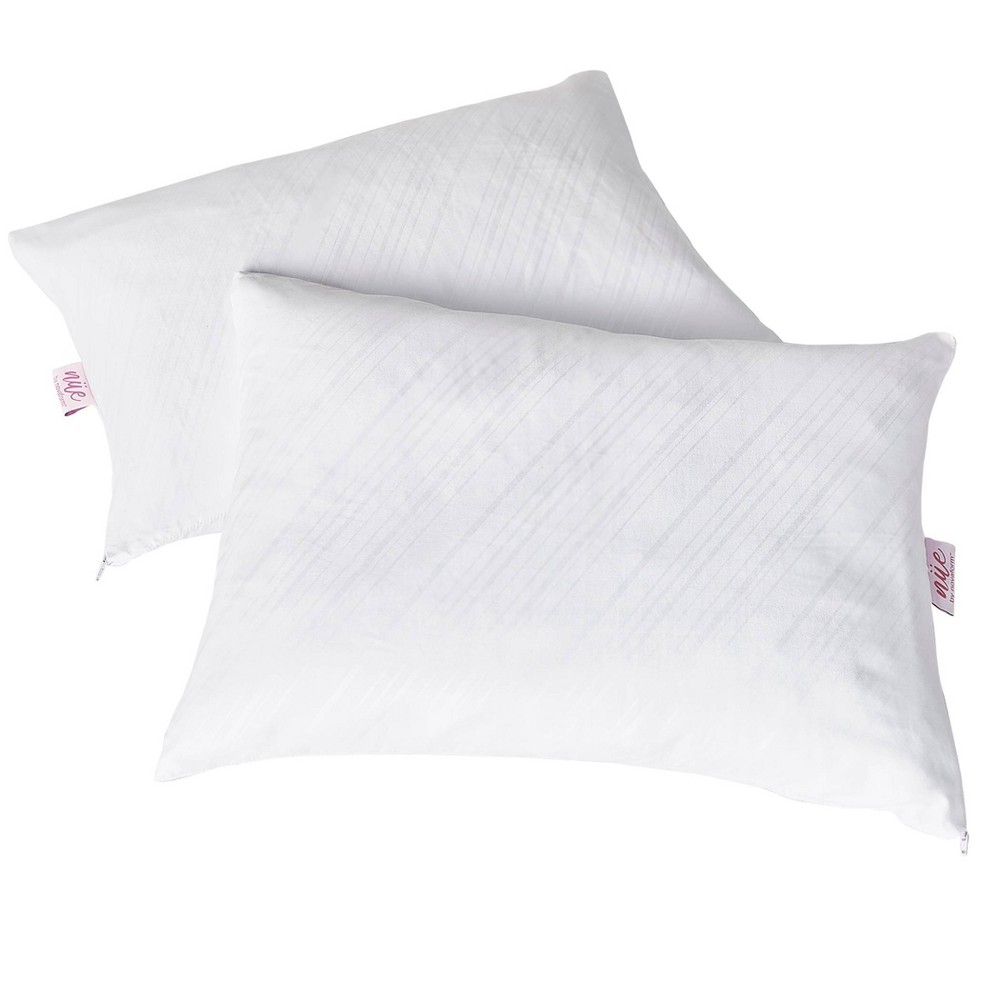 Standard 2pc Bed Pillow White - nue by Novaform