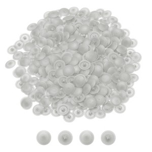 Unique Bargains Plastic Decoration Furniture White Screw Cap Covers - 1 of 3