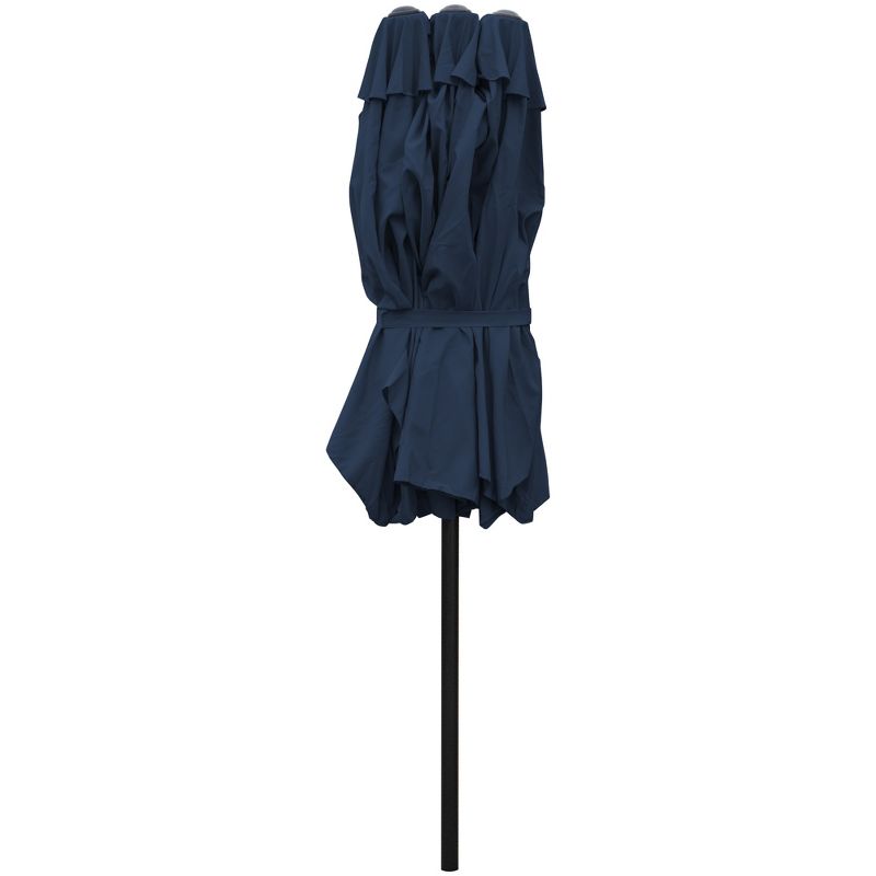 Northlight 15' Outdoor Patio Market Umbrella with Hand Crank, Navy Blue, 5 of 7