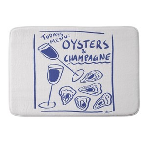 Deny Designs Athenes Atelier Oysters and Champagne Coastal Memory Foam Bath Mat Blue - 1 of 4