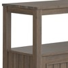 Rowan Console Table Smoky Brown - Wyndenhall: Storage Sofa Table with Fixed Shelves, Pine Frame - 4 of 4