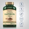Piping Rock Cold Pressed Castor Oil Supplement 750mg | 200 Softgels - 3 of 4