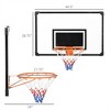YONWAY Wall Mounted Basketball Hoop with 45" x 29" Shatter Proof Backboard, Durable Rim and All-Weather Net for Indoor and Outdoor Use, Colorful - 4 of 4