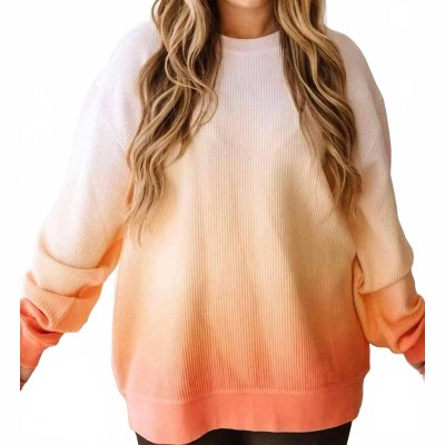 Women's Ombre Corded Sweatshirt - MOON RYDER