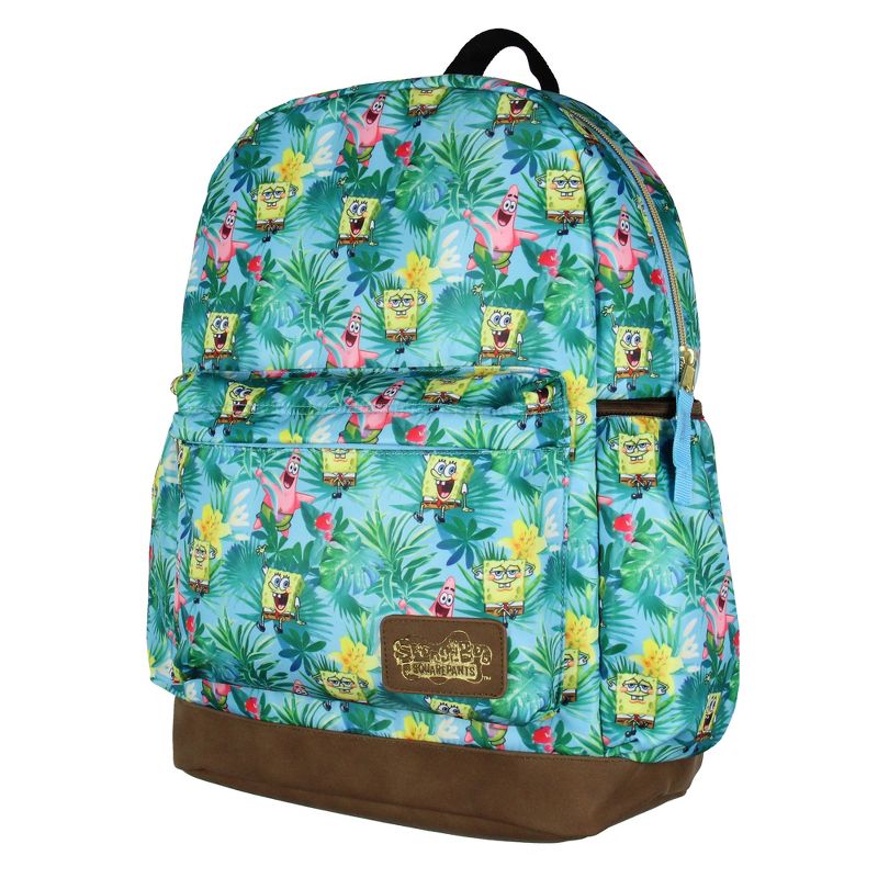 SpongeBob SquarePants And Patrick Star Tropical School Travel Backpack Green, 1 of 7