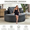 ChicFurnit Round Sofa Circle Bed Sectional Sofa Memory Foam Cloud Couch with 3 Pillow Sofa Couches for Living Room, 55.91"*55.51"*24.8" - 2 of 4