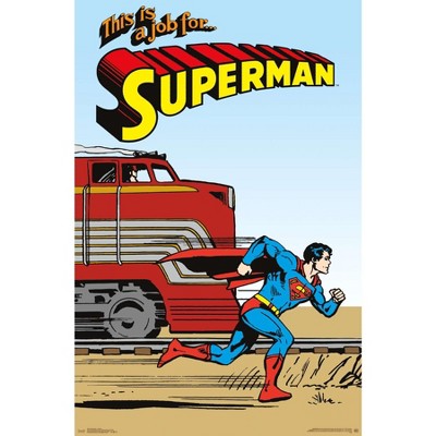 Trends International DC Comics - Superman - VIntage Magnetic Framed Wall Poster Prints