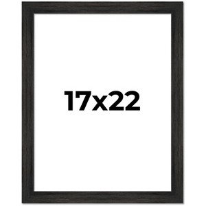 PosterPalooza | 17x22 Wide Barnwood Picture Frame, UV Acrylic, 6 Finishes - Grey, Brown, White, and Black - 1 of 4